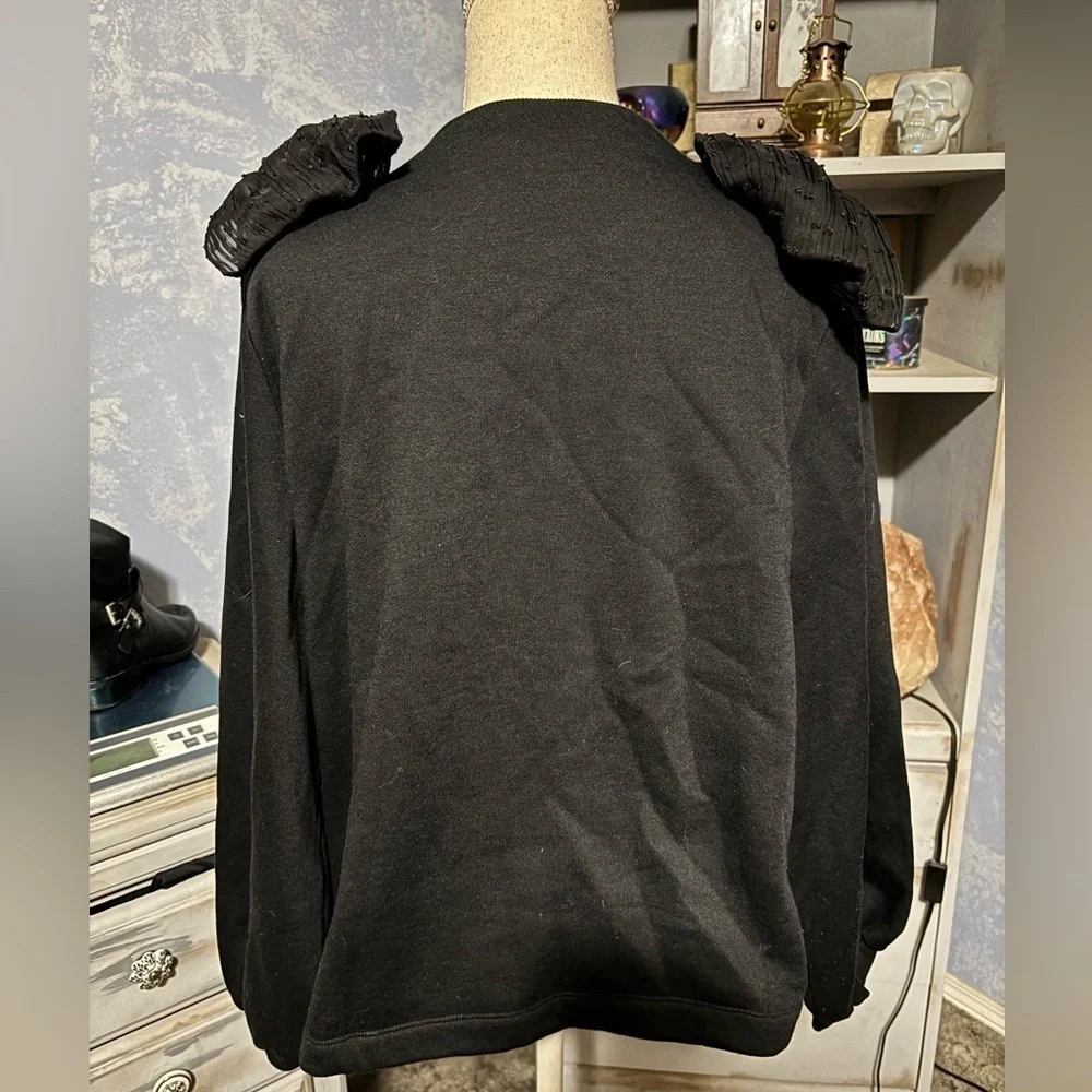 Zara Women's Black bow Sweater medium - Picture 7 of 10